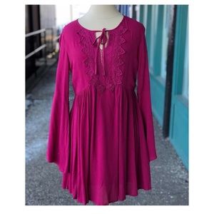 Entro Magenta Flowy Dress